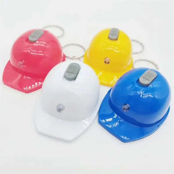 Flashlight Helmet Keychain With Bottle Opener