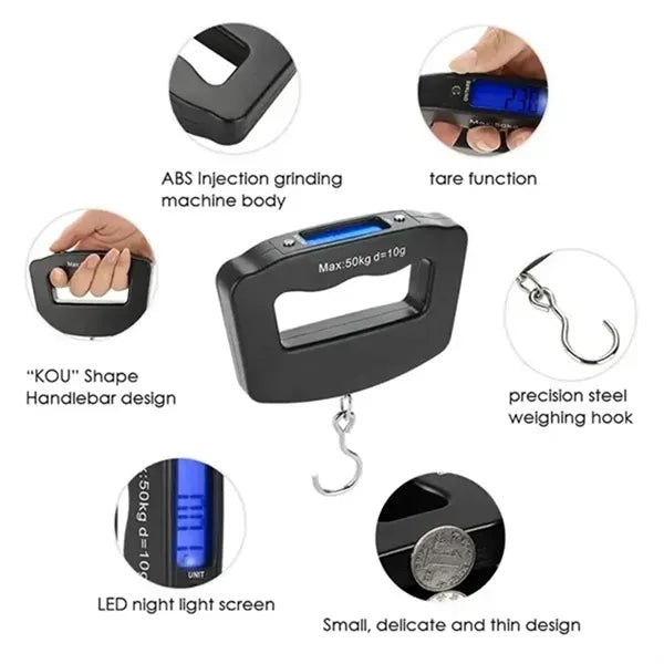 Portable Luggage Scale LCD Electronic Travel Digital Weighs