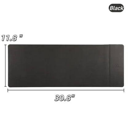 PU Leather Wireless Charging Desk Pad 15W