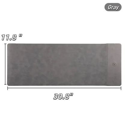 PU Leather Wireless Charging Desk Pad 15W