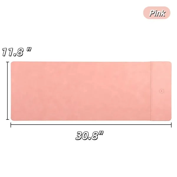 PU Leather Wireless Charging Desk Pad 15W
