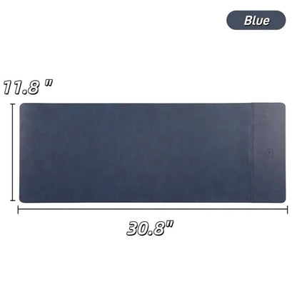 PU Leather Wireless Charging Desk Pad 15W