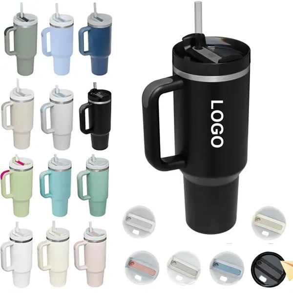40oz Tumbler With Handle and Straw