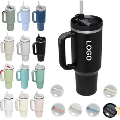 40oz Tumbler With Handle and Straw