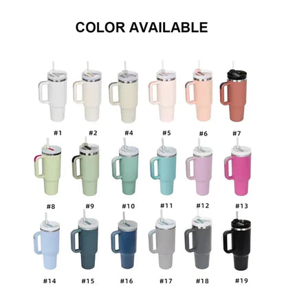 40oz Tumbler With Handle and Straw