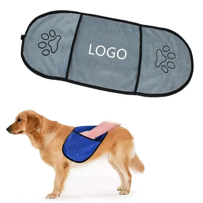 Pet Bath Towel with Pockets