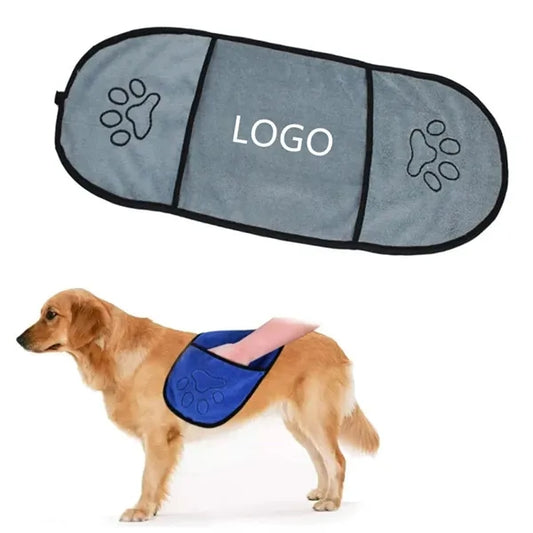 Pet Bath Towel with Pockets