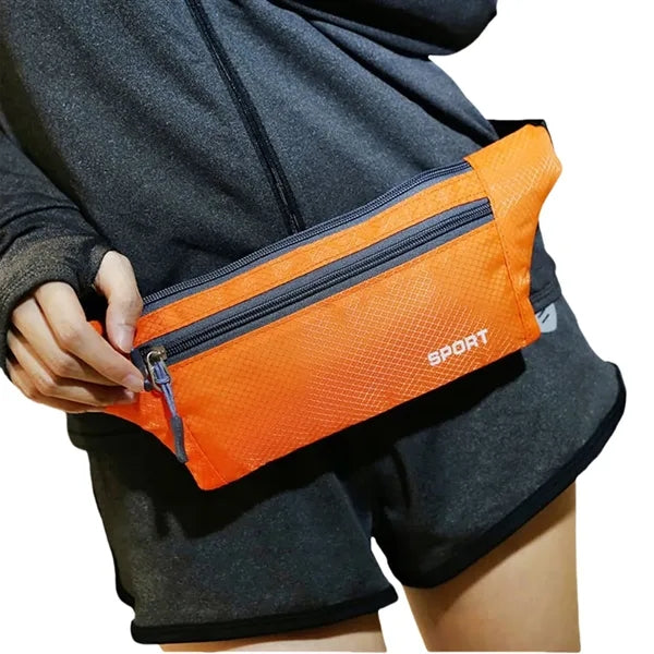 Portable High Quality Sport Waist Bag With Zippers