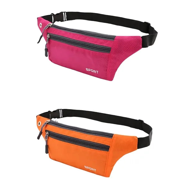 Portable High Quality Sport Waist Bag With Zippers