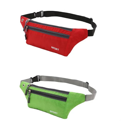 Portable High Quality Sport Waist Bag With Zippers