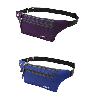 Portable High Quality Sport Waist Bag With Zippers