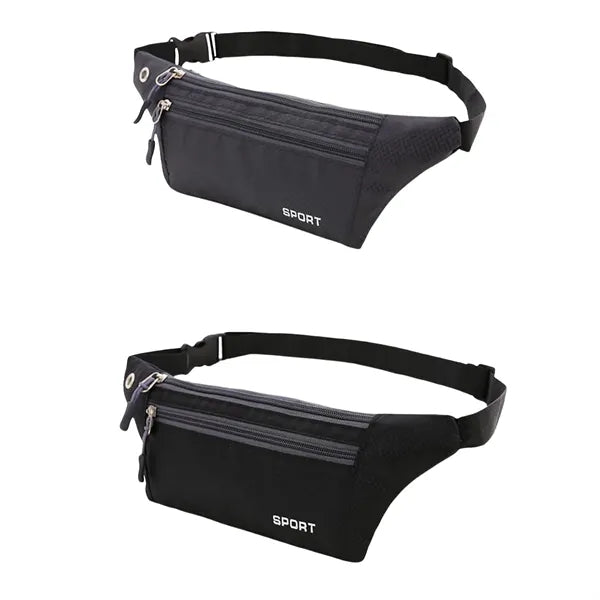 Portable High Quality Sport Waist Bag With Zippers