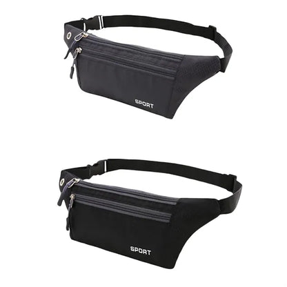 Portable High Quality Sport Waist Bag With Zippers
