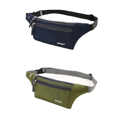 Portable High Quality Sport Waist Bag With Zippers