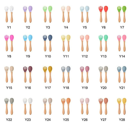 Baby Feeding Spoons With Soft Curved Silicone Tips
