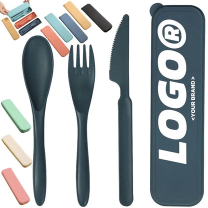 Eco Friendly Wheat Straw Cutlery Set Travel Picnic Camping