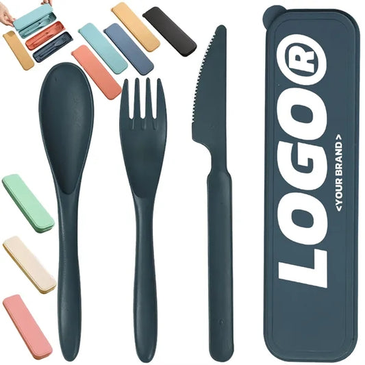 Eco Friendly Wheat Straw Cutlery Set Travel Picnic Camping