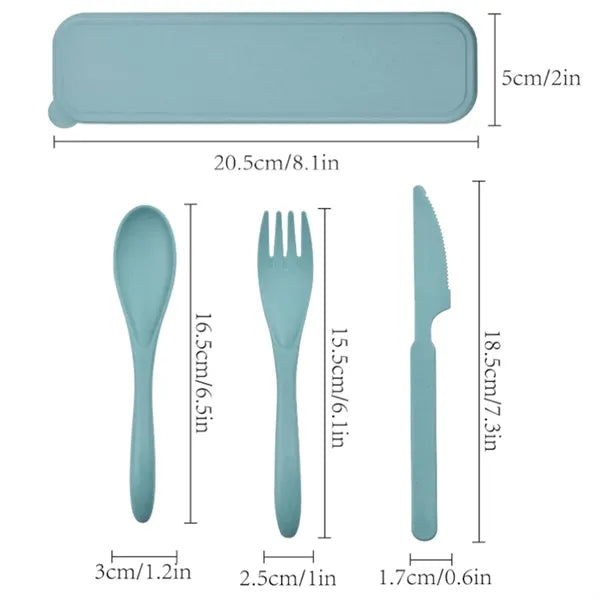 Eco Friendly Wheat Straw Cutlery Set Travel Picnic Camping