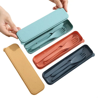 Eco Friendly Wheat Straw Cutlery Set Travel Picnic Camping