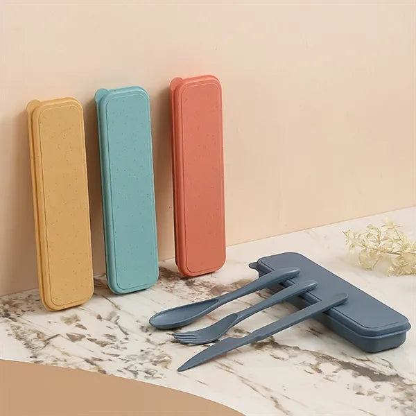 Eco Friendly Wheat Straw Cutlery Set Travel Picnic Camping