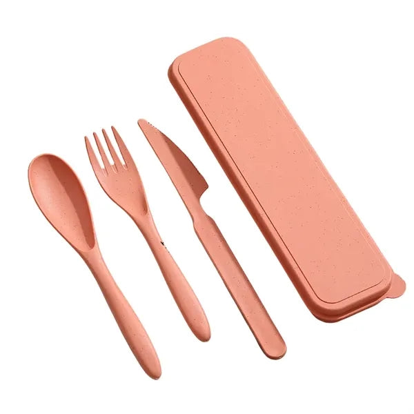 Eco Friendly Wheat Straw Cutlery Set Travel Picnic Camping