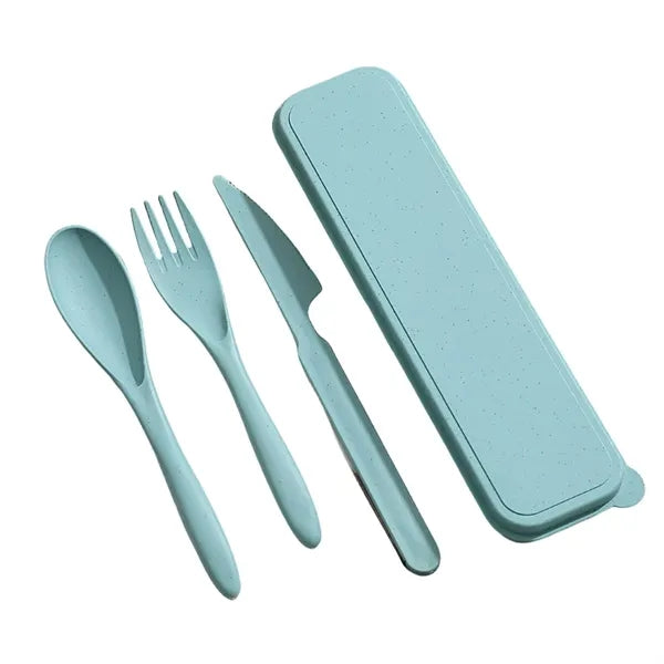 Eco Friendly Wheat Straw Cutlery Set Travel Picnic Camping