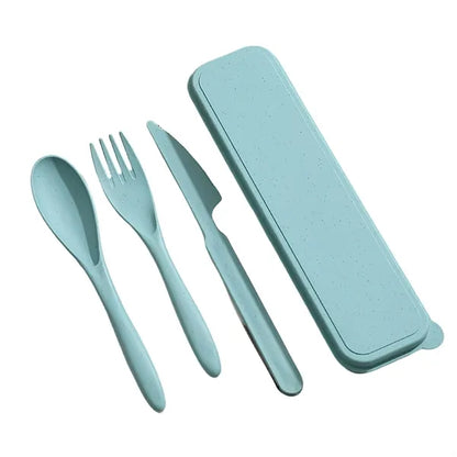 Eco Friendly Wheat Straw Cutlery Set Travel Picnic Camping
