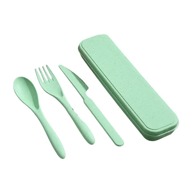 Eco Friendly Wheat Straw Cutlery Set Travel Picnic Camping