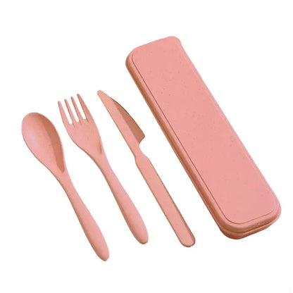 Eco Friendly Wheat Straw Cutlery Set Travel Picnic Camping