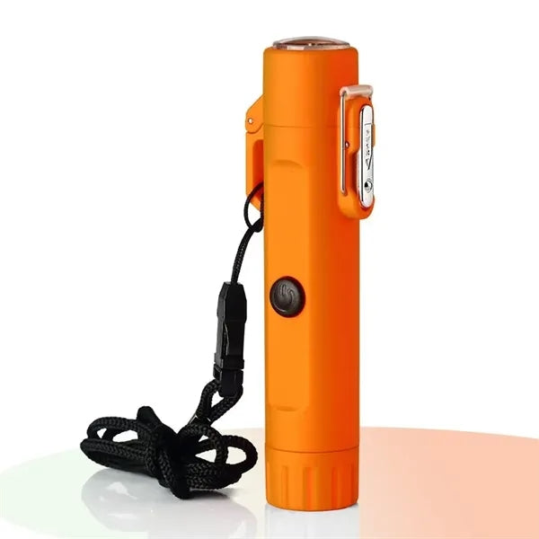 Waterproof Windproof Arc Lighter with Flashlight & Compass
