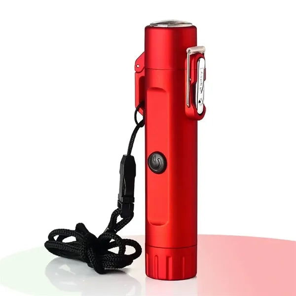 Waterproof Windproof Arc Lighter with Flashlight & Compass