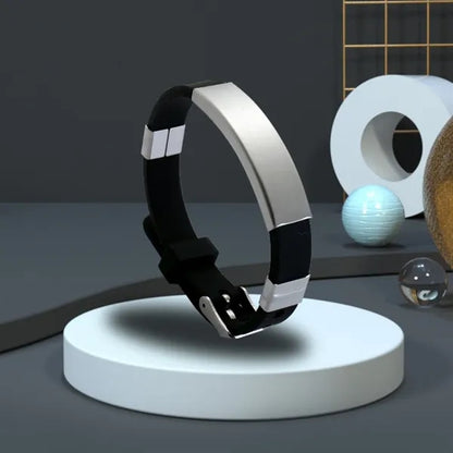 Custom Silicon Bracelet With Steel Plate