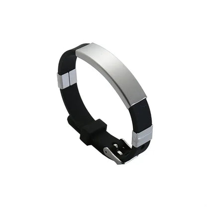 Custom Silicon Bracelet With Steel Plate