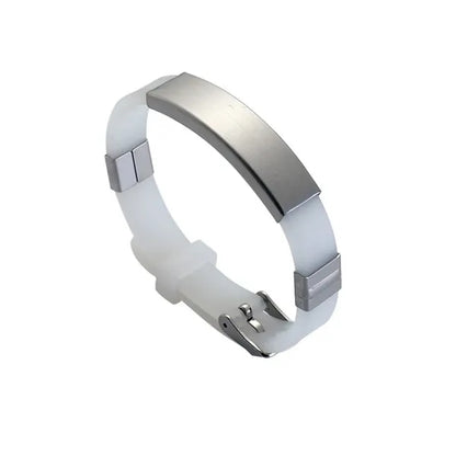 Custom Silicon Bracelet With Steel Plate