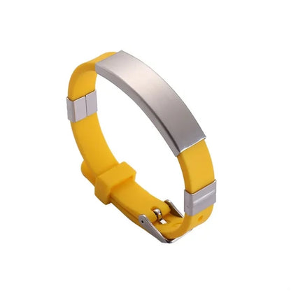 Custom Silicon Bracelet With Steel Plate