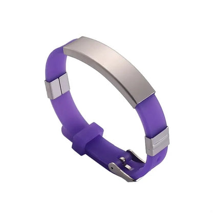 Custom Silicon Bracelet With Steel Plate