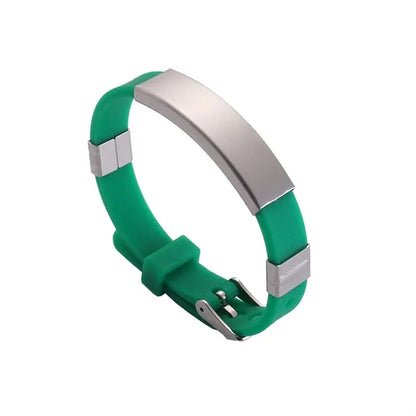 Custom Silicon Bracelet With Steel Plate