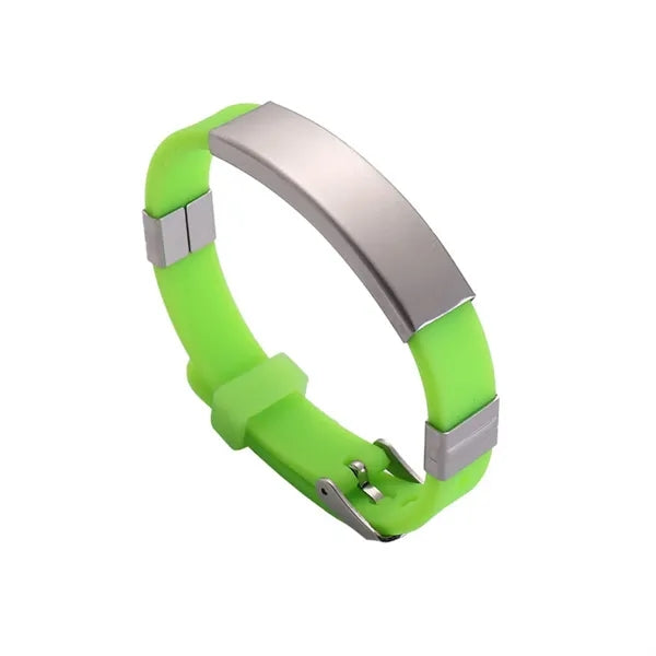Custom Silicon Bracelet With Steel Plate