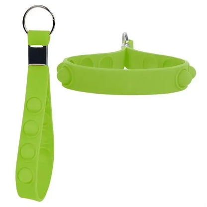 Push Pop Stress Reliever Keychain Silicone Wrist Strap