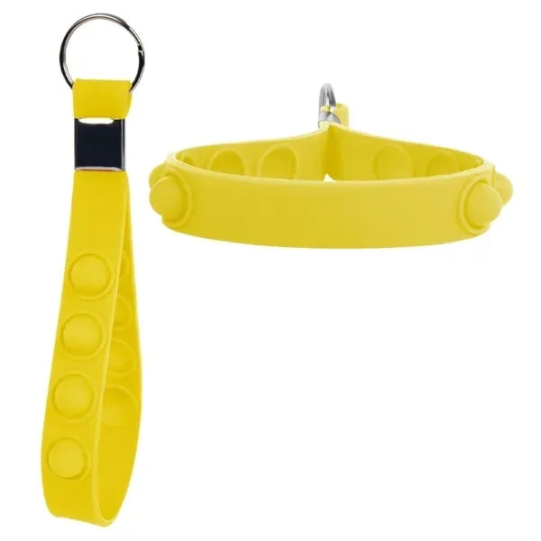 Push Pop Stress Reliever Keychain Silicone Wrist Strap