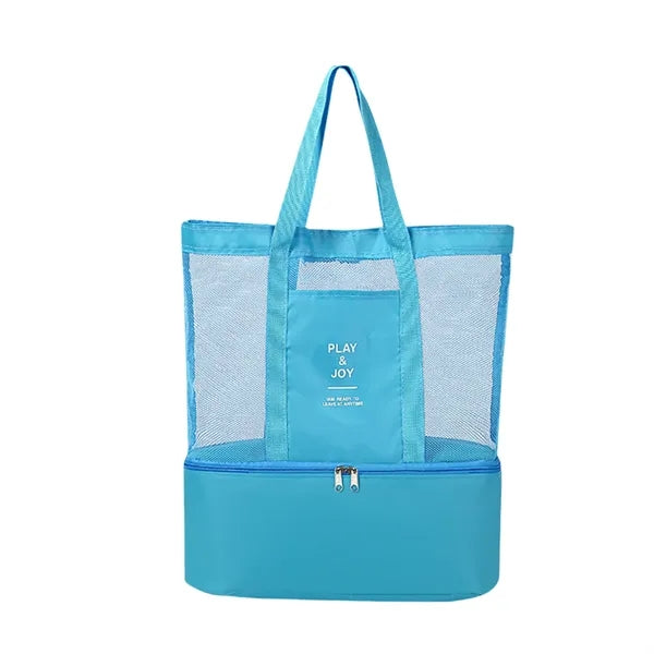 Large Capacity Wet And Dry Separation Mesh Beach Bag