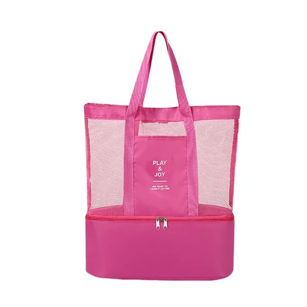 Large Capacity Wet And Dry Separation Mesh Beach Bag