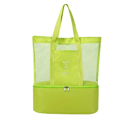 Large Capacity Wet And Dry Separation Mesh Beach Bag