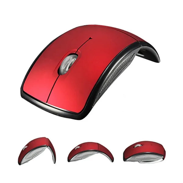 Laptop USB Wireless Folding Mouse Creative Curved Gift