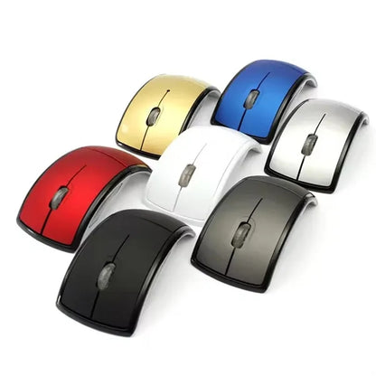 Laptop USB Wireless Folding Mouse Creative Curved Gift