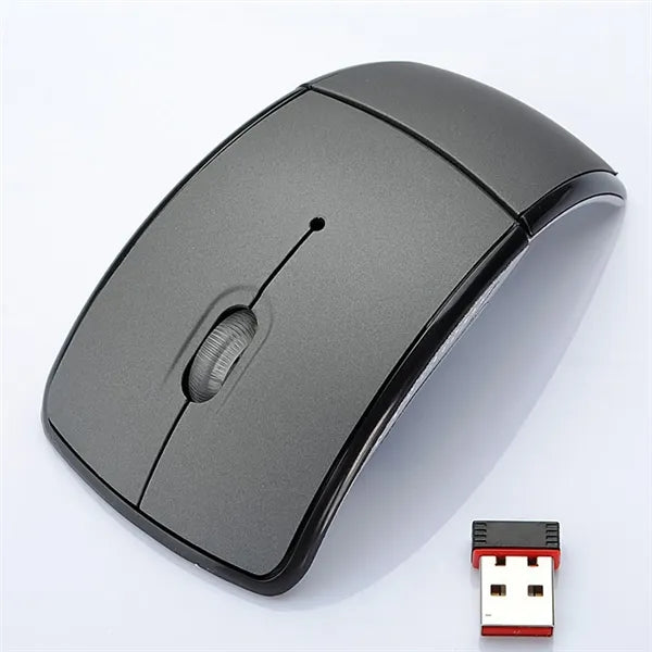 Laptop USB Wireless Folding Mouse Creative Curved Gift