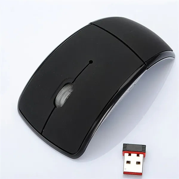 Laptop USB Wireless Folding Mouse Creative Curved Gift