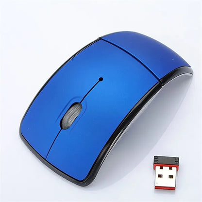 Laptop USB Wireless Folding Mouse Creative Curved Gift
