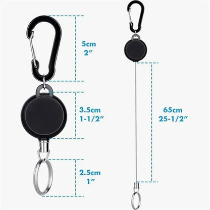 Outdoor Key Chain With Hook Frosted Extendable Portable