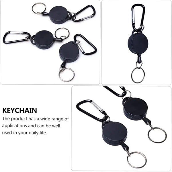Outdoor Key Chain With Hook Frosted Extendable Portable